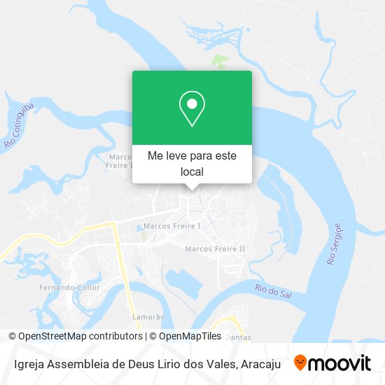 Igreja Assembleia de Deus Lirio dos Vales mapa