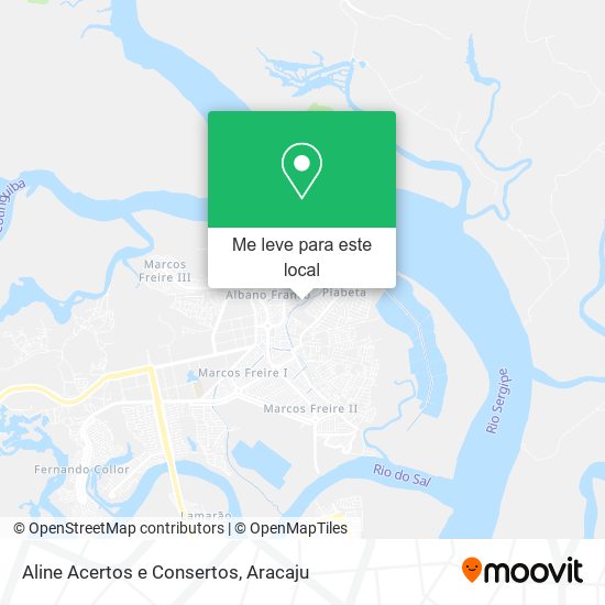 Aline Acertos e Consertos mapa