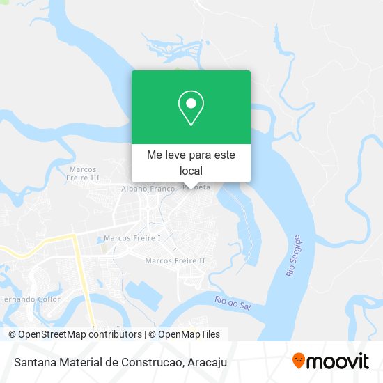 Santana Material de Construcao mapa