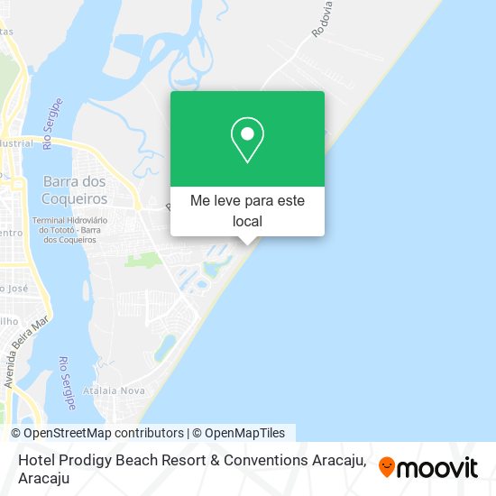 Hotel Prodigy Beach Resort & Conventions Aracaju mapa