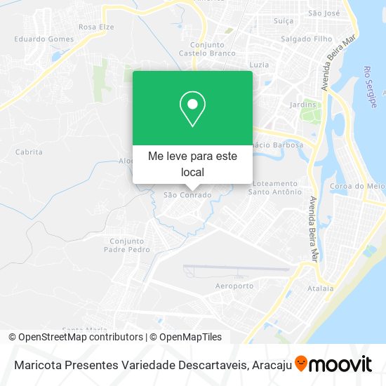 Maricota Presentes Variedade Descartaveis mapa