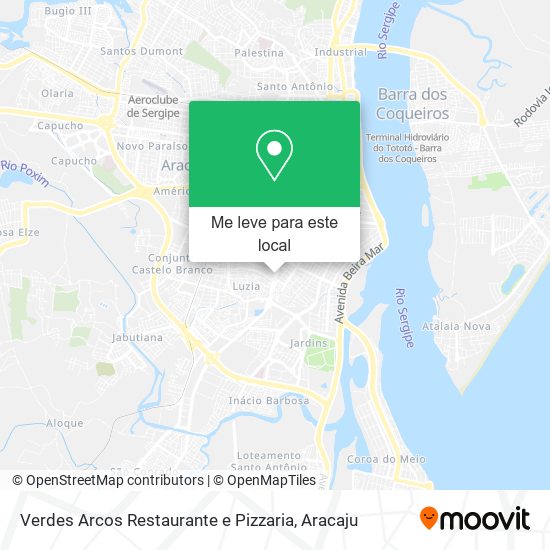 Verdes Arcos Restaurante e Pizzaria mapa