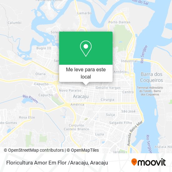 Floricultura Amor Em Flor /Aracaju mapa