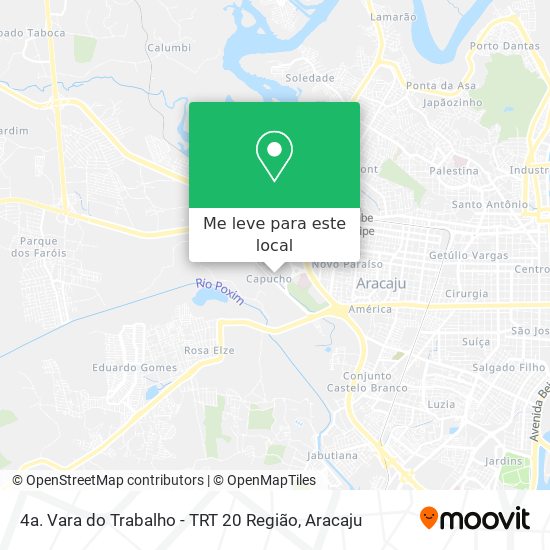 4a. Vara do Trabalho - TRT 20 Região mapa