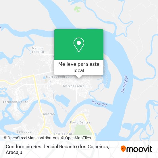 Condomínio Residencial Recanto  dos Cajueiros mapa