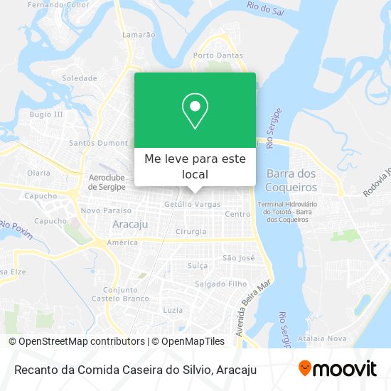 Recanto da Comida Caseira do Silvio mapa