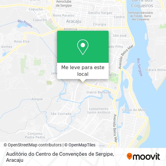Auditório do Centro de Convenções de Sergipe mapa
