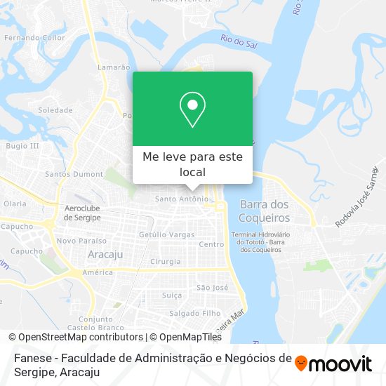 Fanese - Faculdade de Administração e Negócios de Sergipe mapa