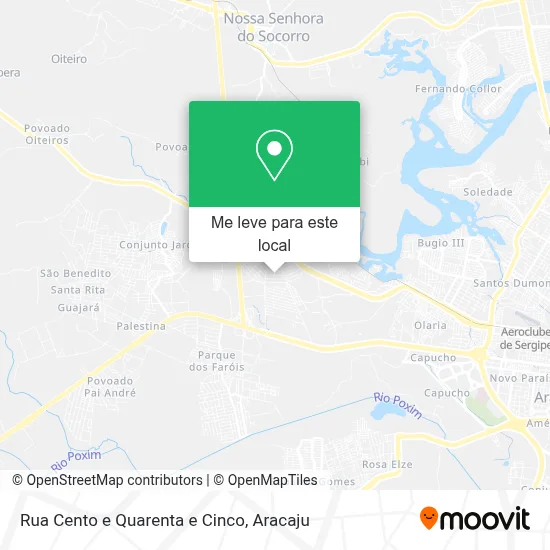 Rua Cento e Quarenta e Cinco mapa