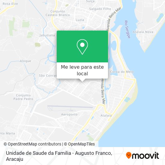 Unidade de Saude da Familia - Augusto Franco mapa