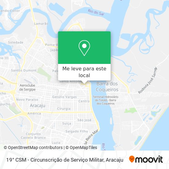 19° CSM - Circunscrição de Serviço Militar mapa