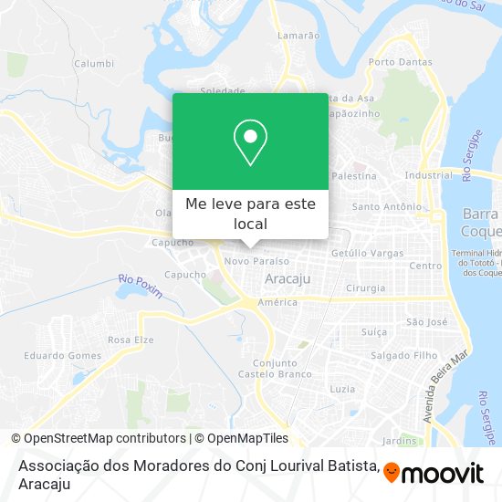 Associação dos Moradores do Conj Lourival Batista mapa