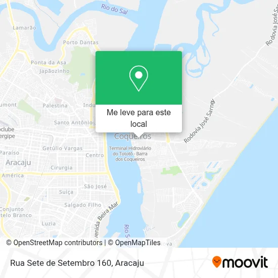 Rua Sete de Setembro 160 mapa
