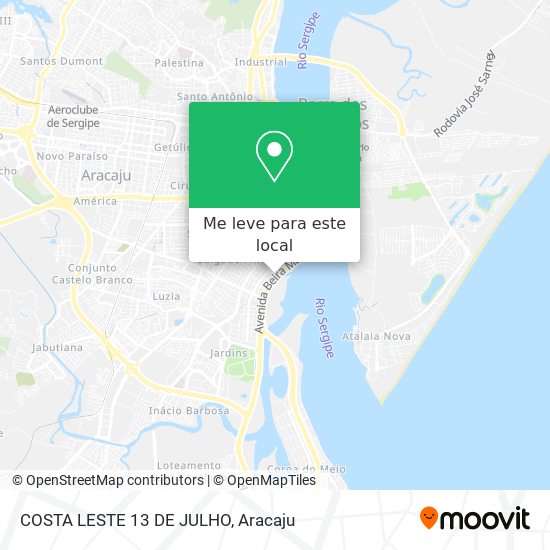 COSTA LESTE 13 DE JULHO mapa