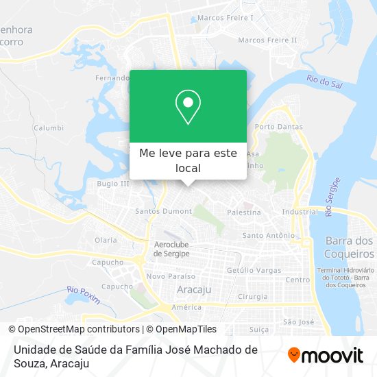 Unidade de Saúde da Família José Machado de Souza mapa