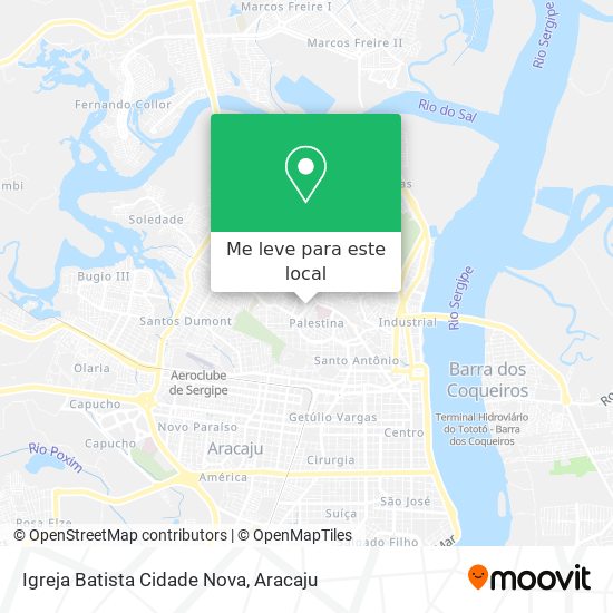 Igreja Batista Cidade Nova mapa