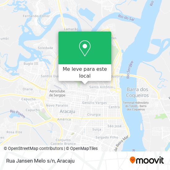 Rua Jansen Melo s/n mapa