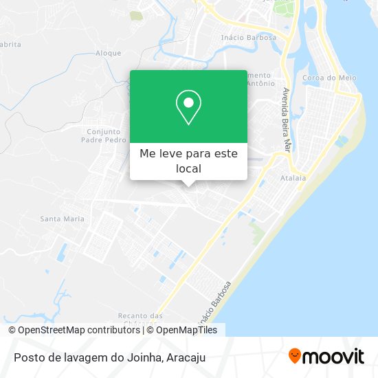 Posto de lavagem do Joinha mapa