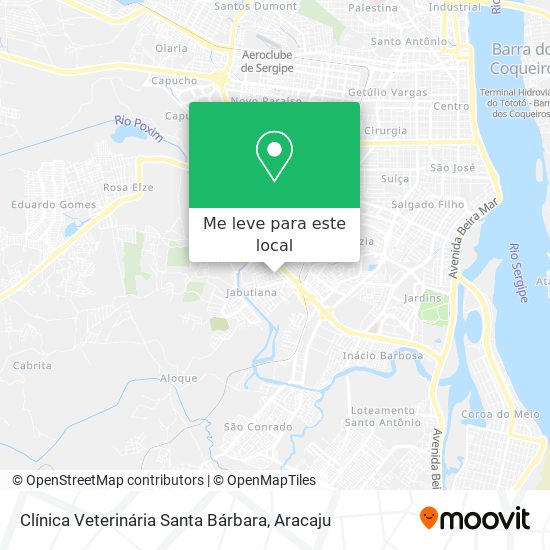 Clínica Veterinária Santa Bárbara mapa