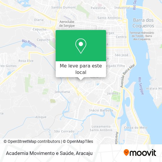 Academia Movimento e Saúde mapa