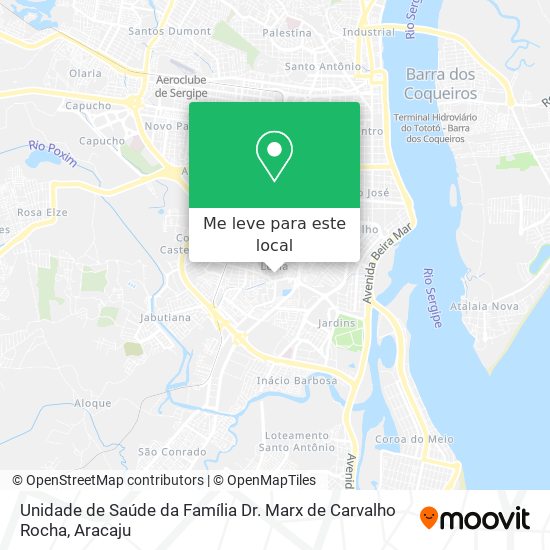 Unidade de Saúde da Família Dr. Marx de Carvalho Rocha mapa