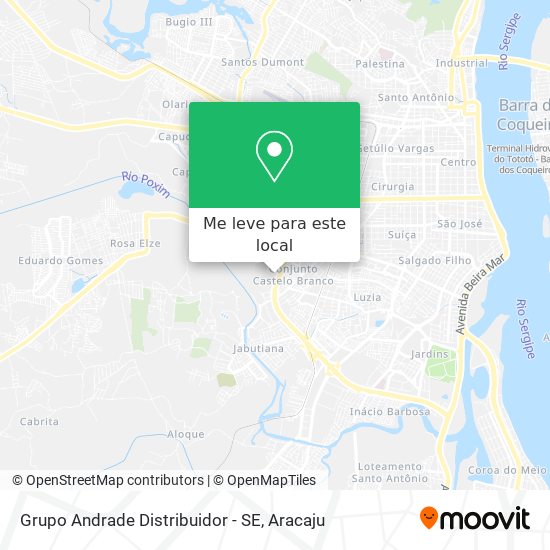Grupo Andrade Distribuidor - SE mapa