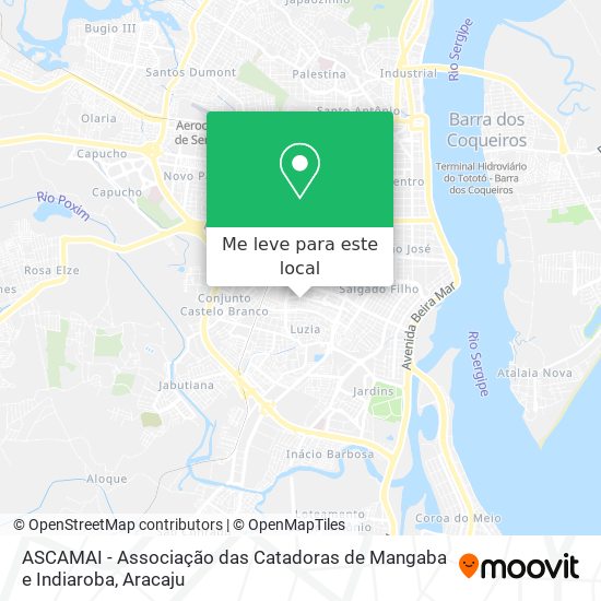 ASCAMAI - Associação das Catadoras de Mangaba e Indiaroba mapa