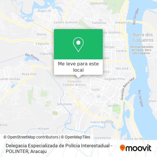 Delegacia Especializada de Polícia Interestadual - POLINTER mapa