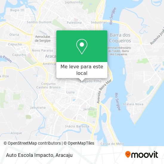 Auto Escola Impacto mapa