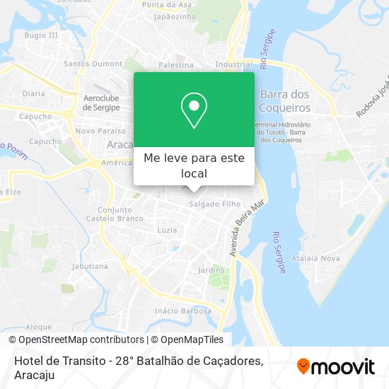 Hotel de Transito -	28°	Batalhão de Caçadores mapa