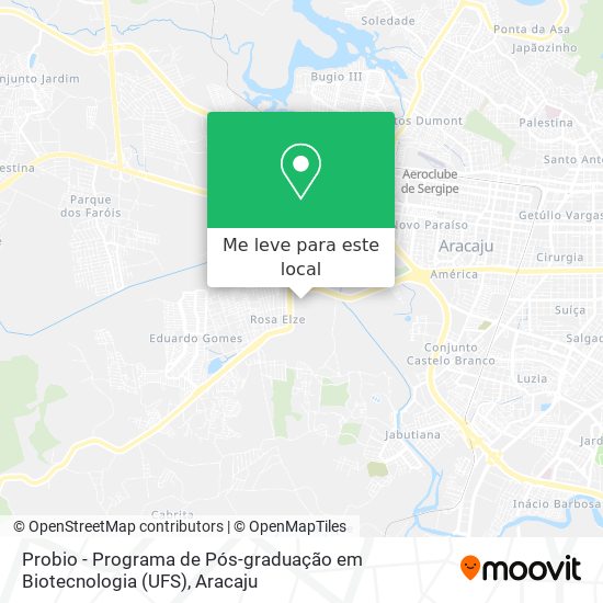 Probio - Programa de Pós-graduação em Biotecnologia (UFS) mapa