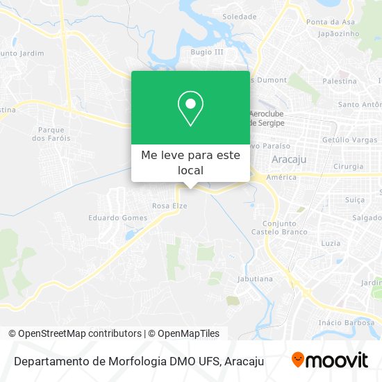 Departamento de Morfologia DMO UFS mapa