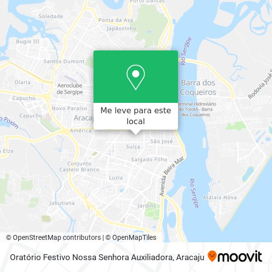 Oratório Festivo Nossa Senhora Auxiliadora mapa