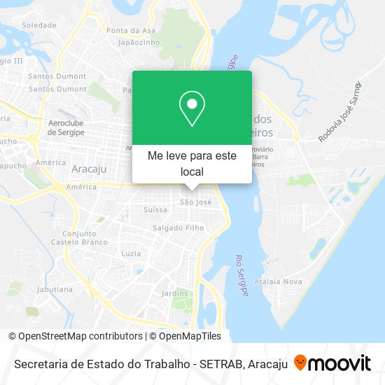 Secretaria de Estado do Trabalho - SETRAB mapa