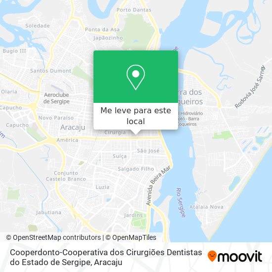 Cooperdonto-Cooperativa dos Cirurgiões Dentistas do Estado de Sergipe mapa