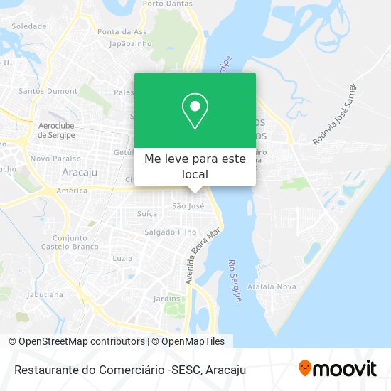 Restaurante do Comerciário -SESC mapa