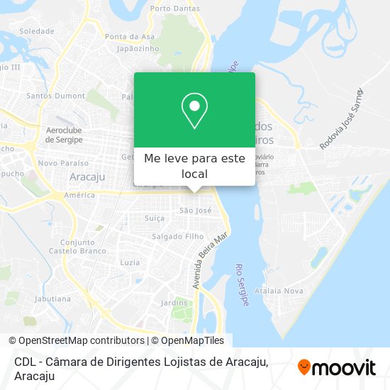 CDL - Câmara de Dirigentes Lojistas de Aracaju mapa