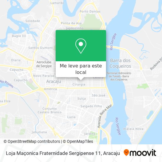 Loja Maçonica Fraternidade Sergipense 11 mapa