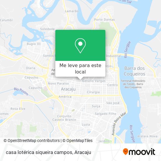 casa lotérica siqueira campos mapa