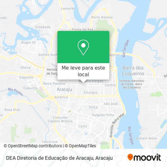 DEA Diretoria de Educação de Aracaju mapa