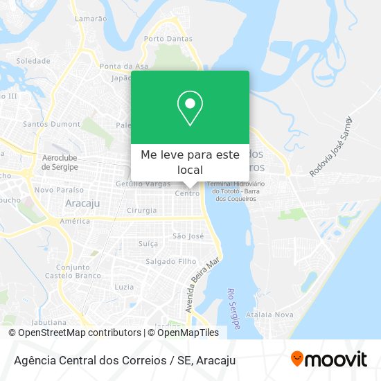 Agência Central dos Correios / SE mapa
