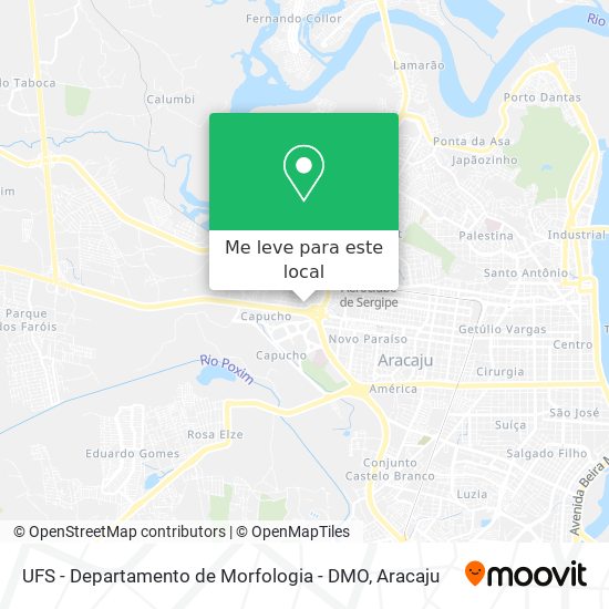 UFS - Departamento de Morfologia - DMO mapa