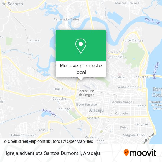 igreja adventista Santos Dumont I mapa