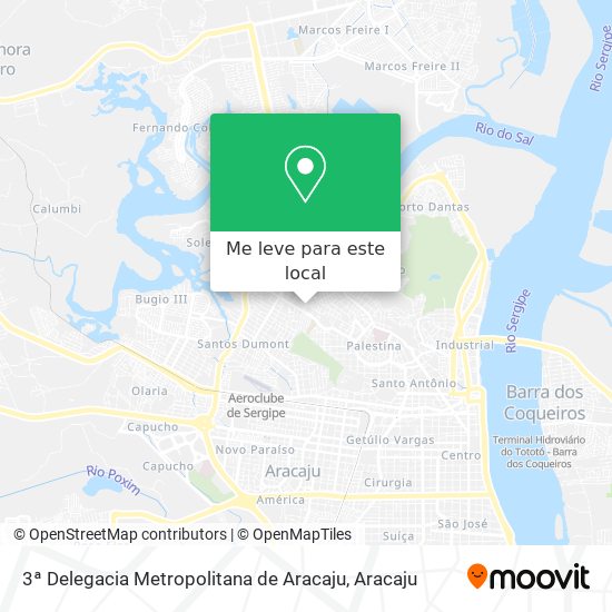 3ª Delegacia Metropolitana de Aracaju mapa