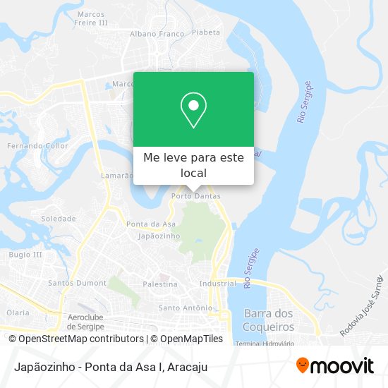 Japãozinho - Ponta da Asa I mapa