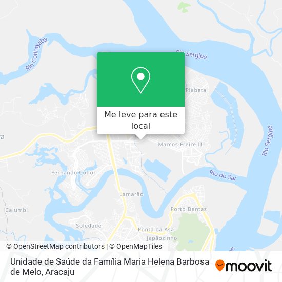 Unidade de Saúde da Família Maria Helena Barbosa de Melo mapa