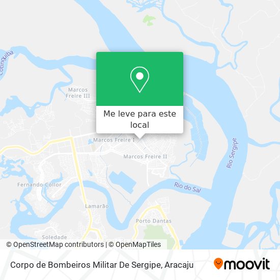 Corpo de Bombeiros Militar De Sergipe mapa