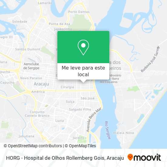 HORG - Hospital de Olhos Rollemberg Gois mapa
