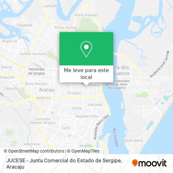 JUCESE - Junta Comercial do Estado de Sergipe mapa