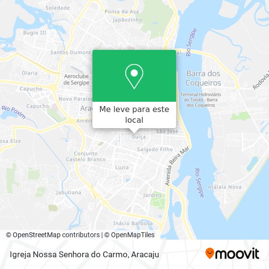 Igreja Nossa Senhora do Carmo mapa